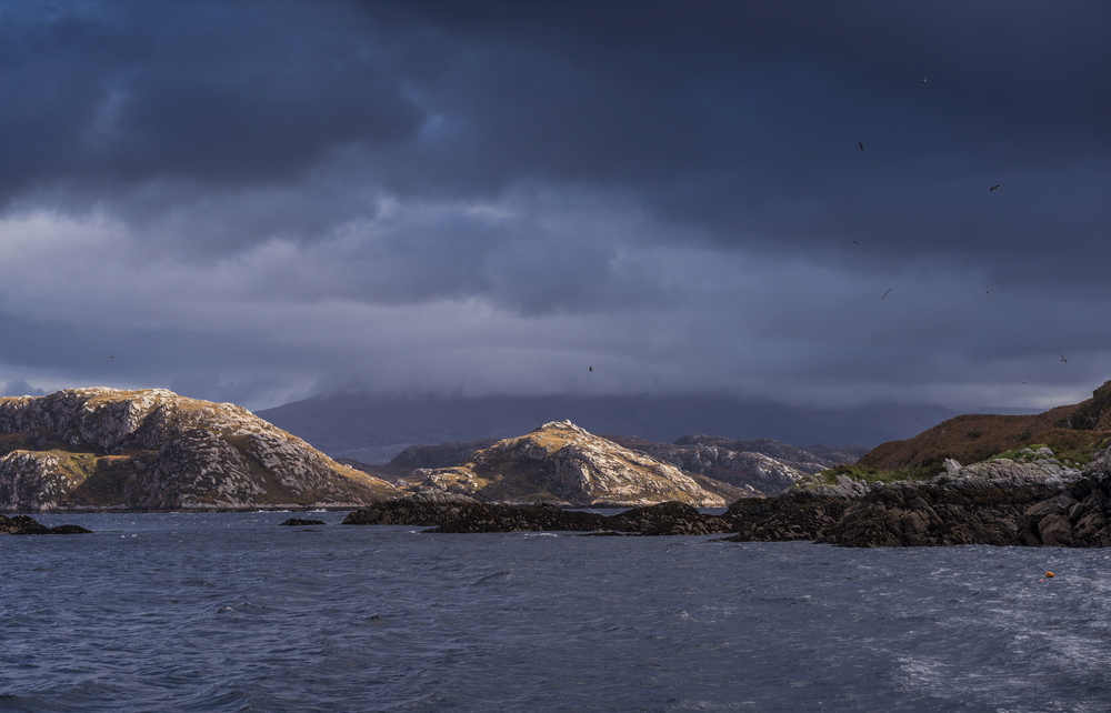 Moody Scottish landscape where Loch Duart fish are raised